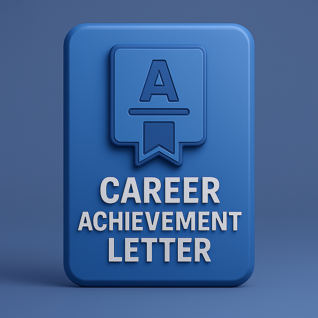 Career Achievement Letter