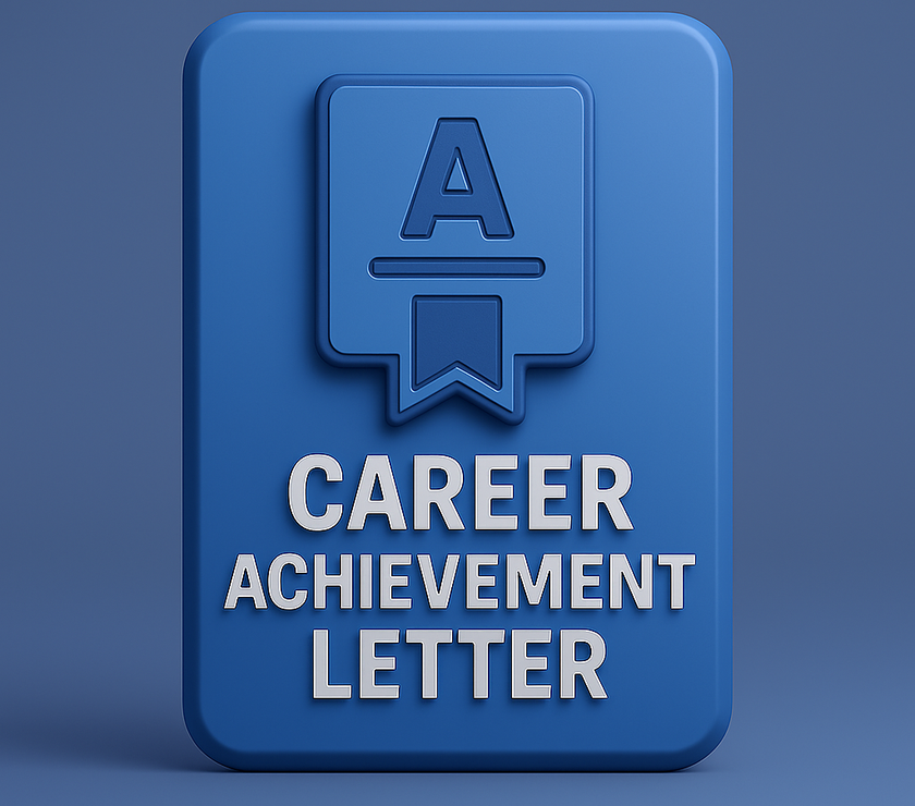 Career Achievement Letter
